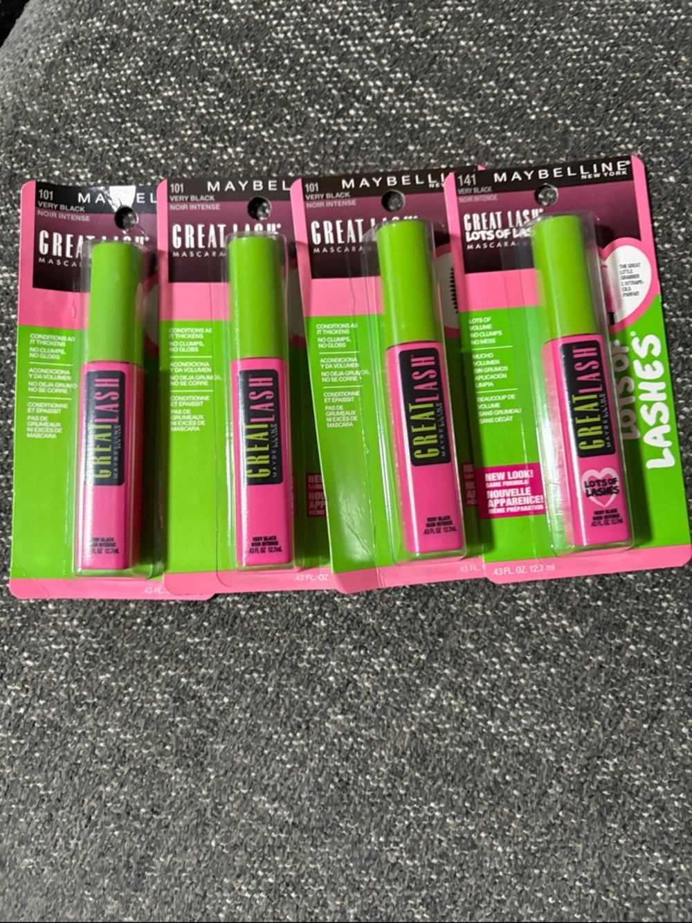 Maybelline Great Lash Mascara Pack in Pink and Green Packaging